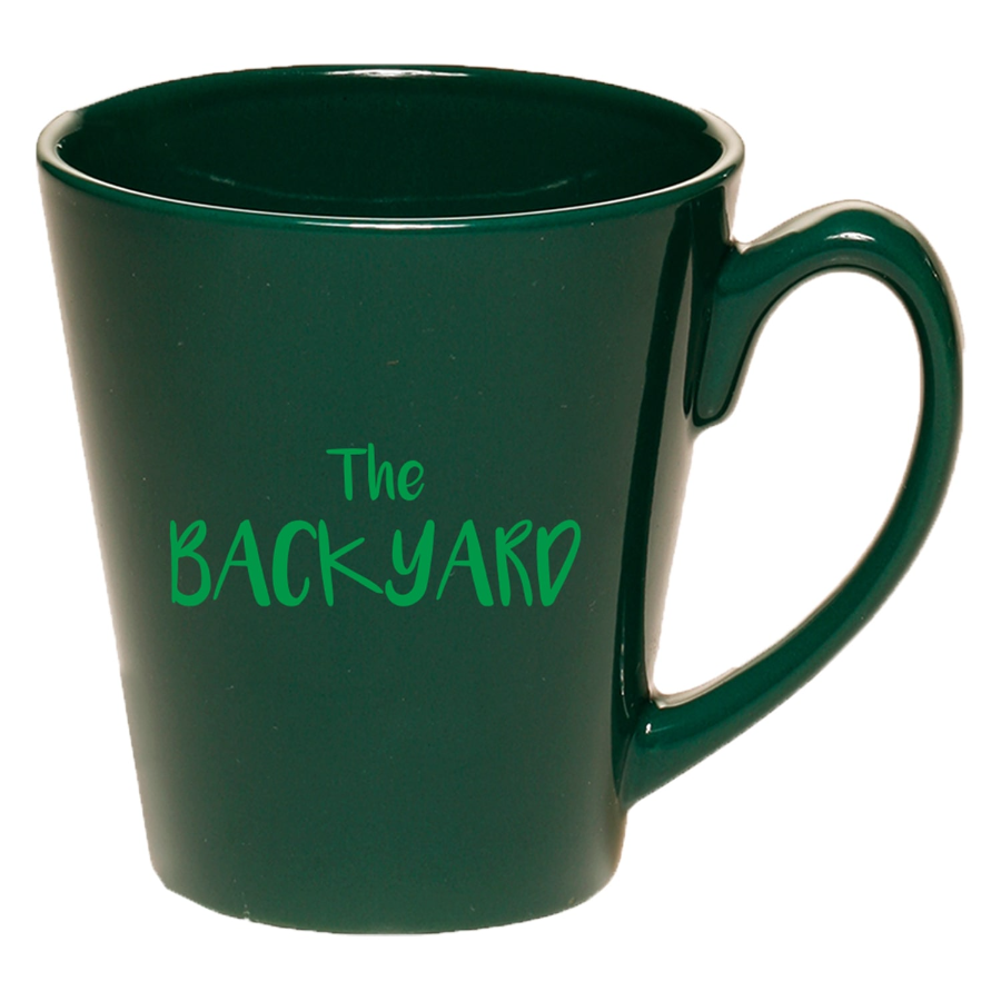 12 oz. Glossy Ceramic Latte Custom Coffee Mug 1