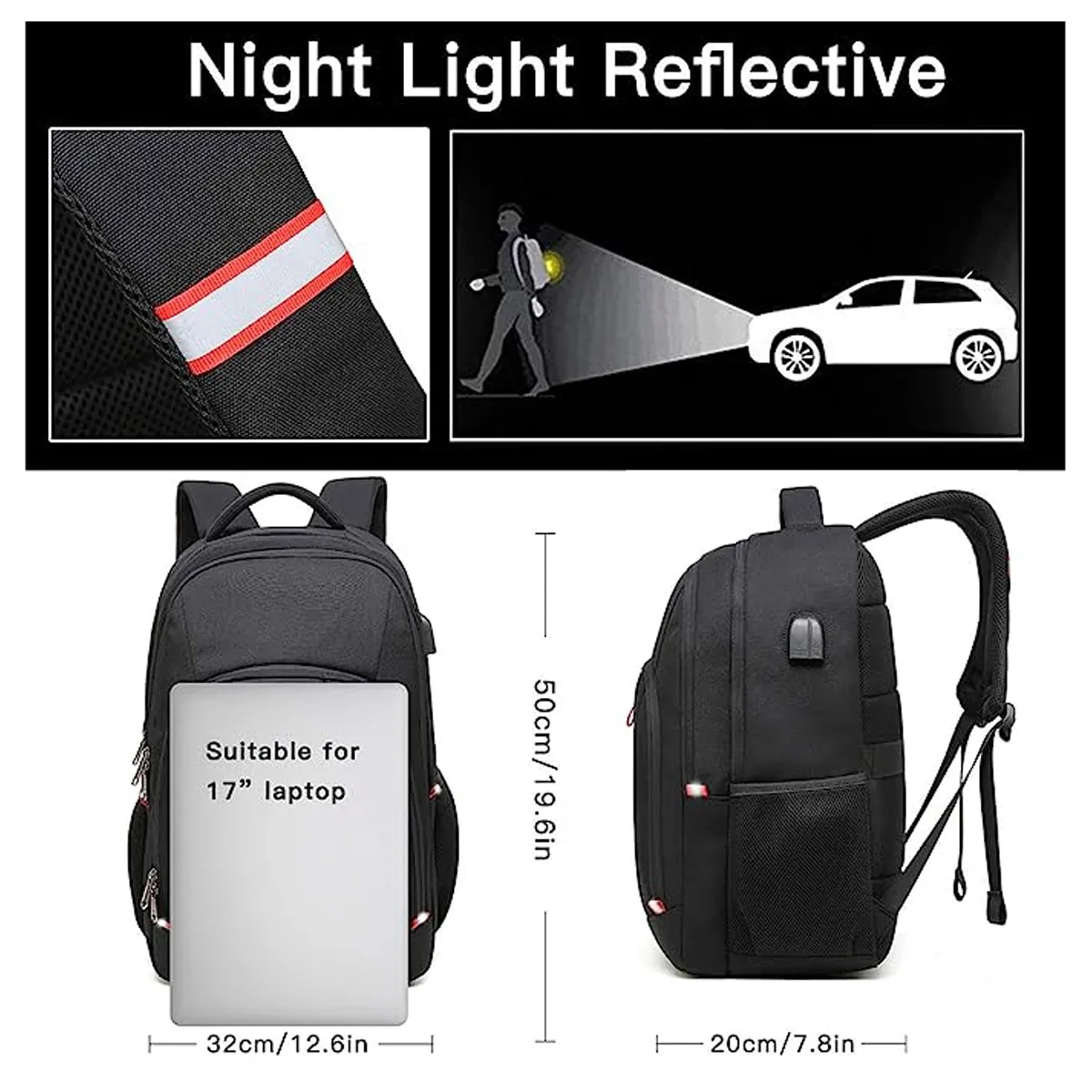 Lightweight Business Laptop Backpack with USB Charging Port 2