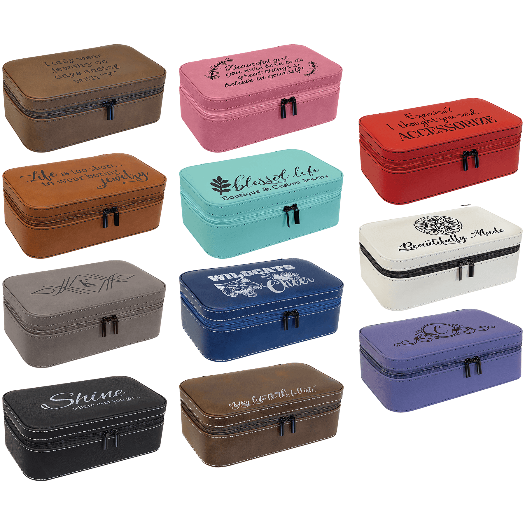 7 1/2" X 4 1/2" Leatherette Jewelry Box 8