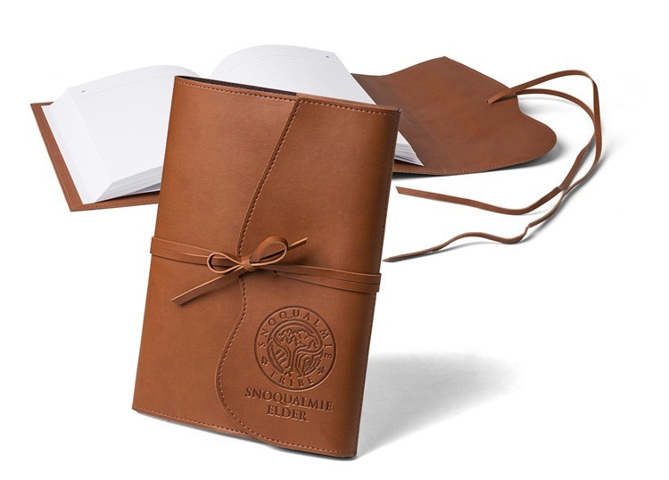Faux Leather Wrap Around Notebook 2