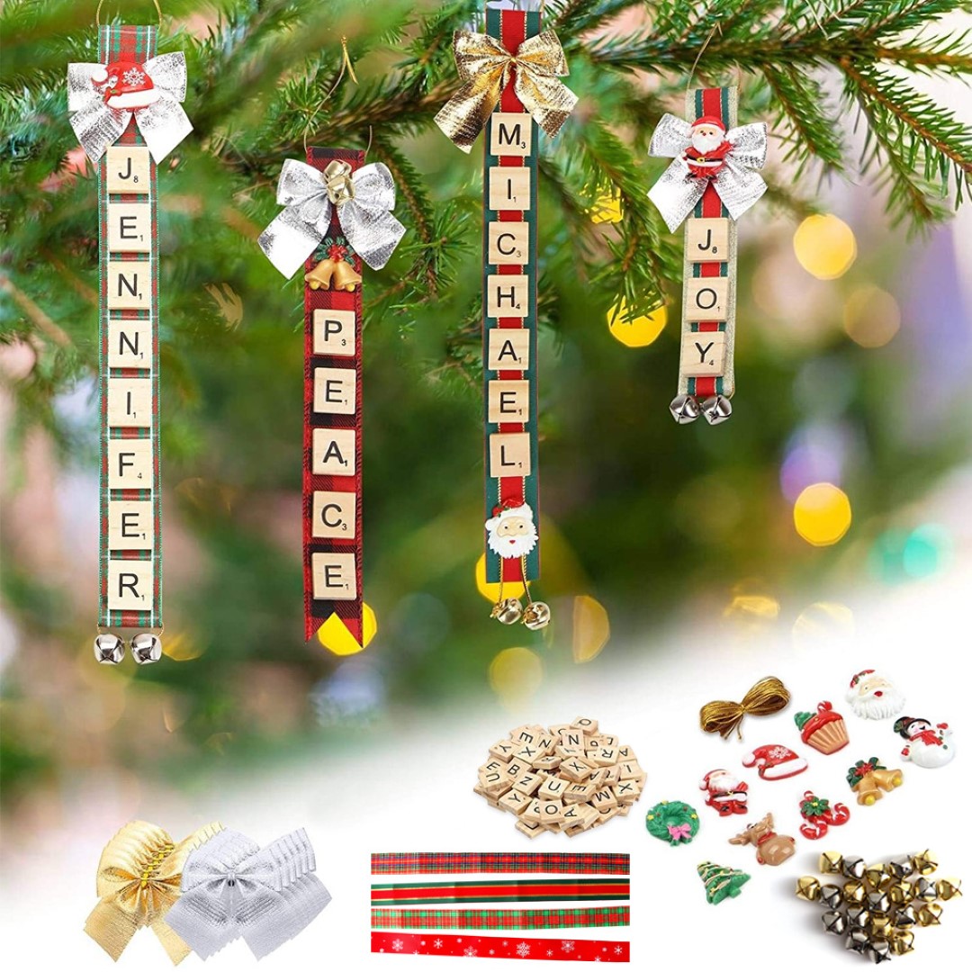 DIY Letter Christmas Tree Decorations 3