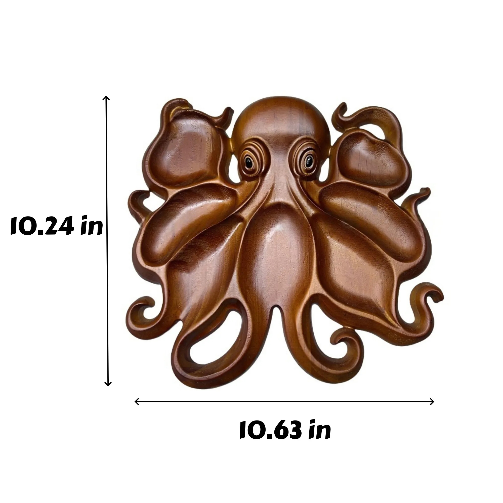Octopus-Shaped Wooden Kitchen Platter 3