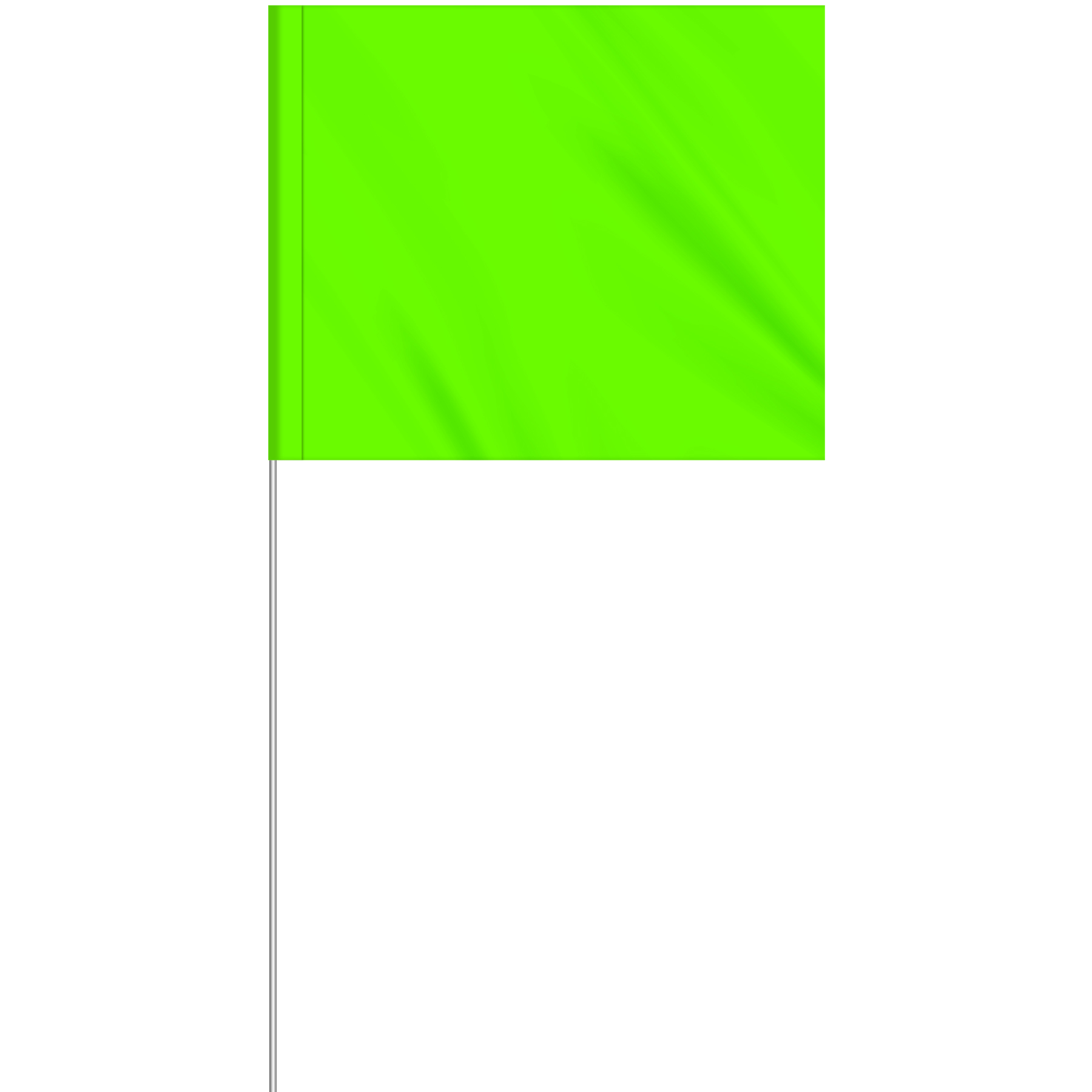 1-Color 5" x 6" Custom Vinyl Marking Flag w/ 27" Plastic Staff 25