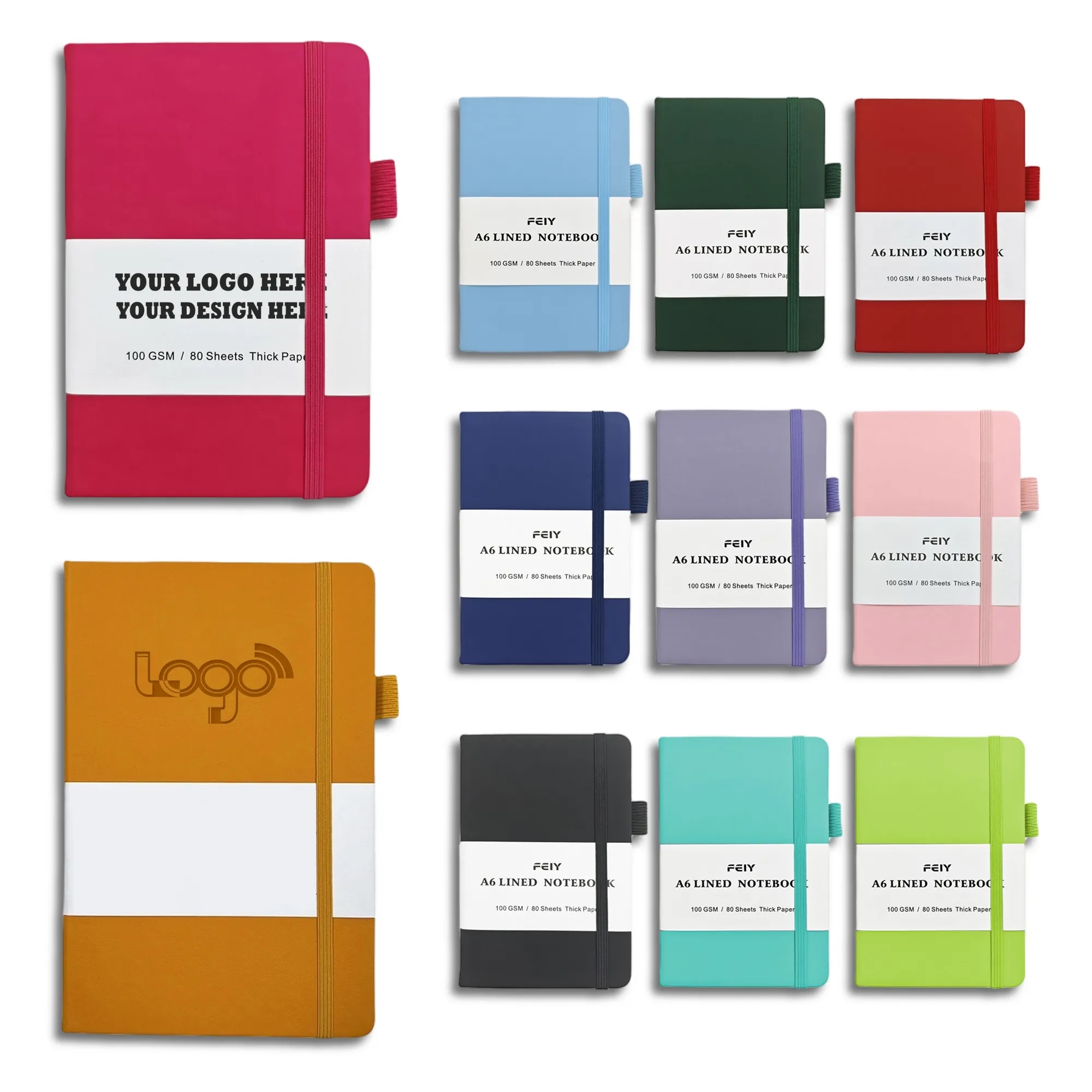 A5 Elastic Closure Business Notebook