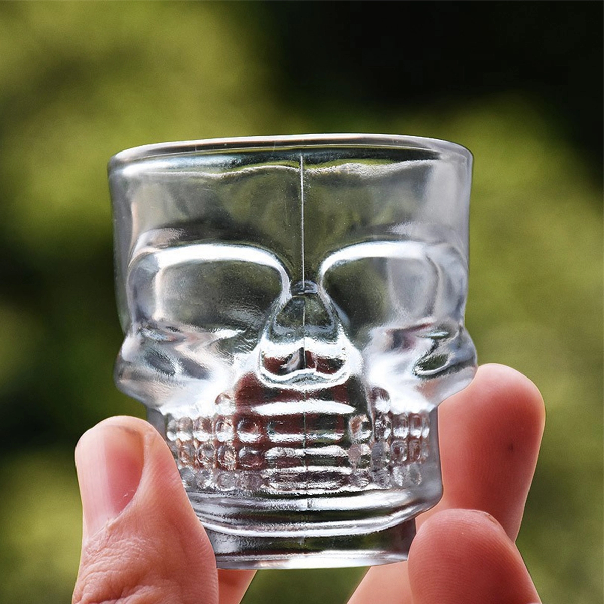 Circleware Skull Face Heavy Base Whiskey Glasses - 60ml 3