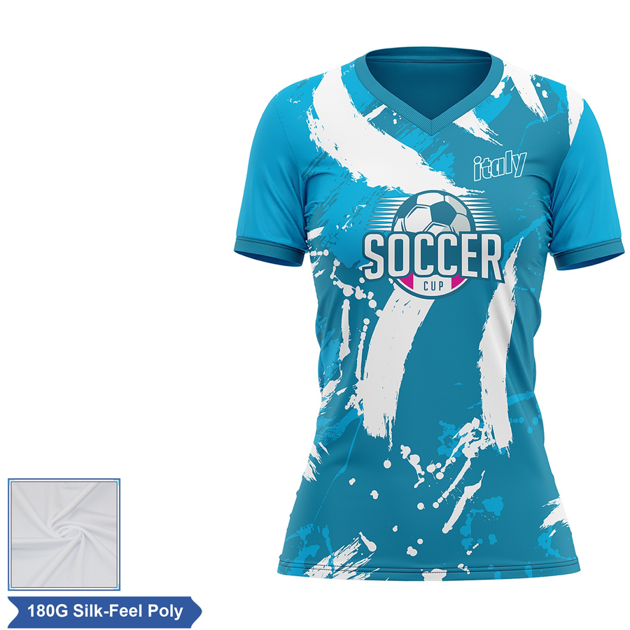 Women's Sublimation Soccer Jersey - 180G Silk-Feel Interlock 1