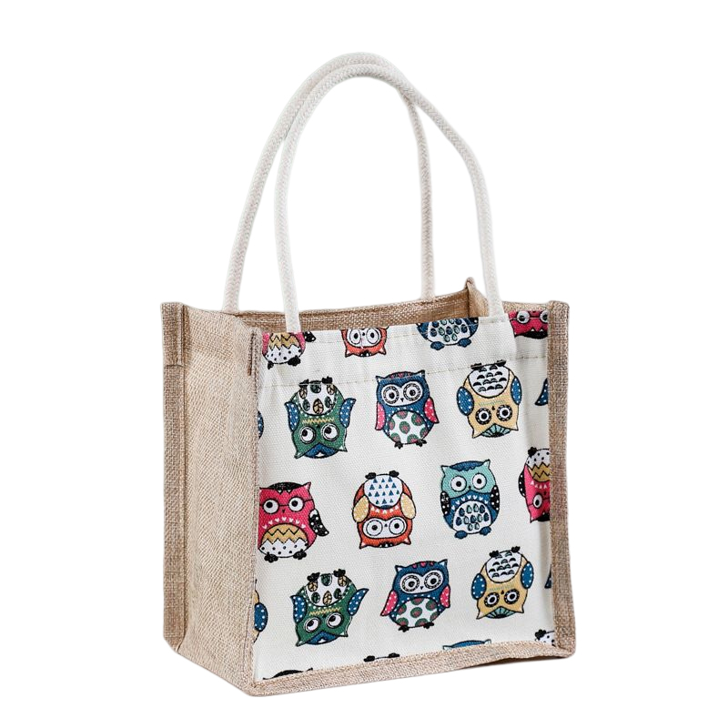Environmental-Friendly Jute Tote Bag, custom tote bag with logo imprint 2