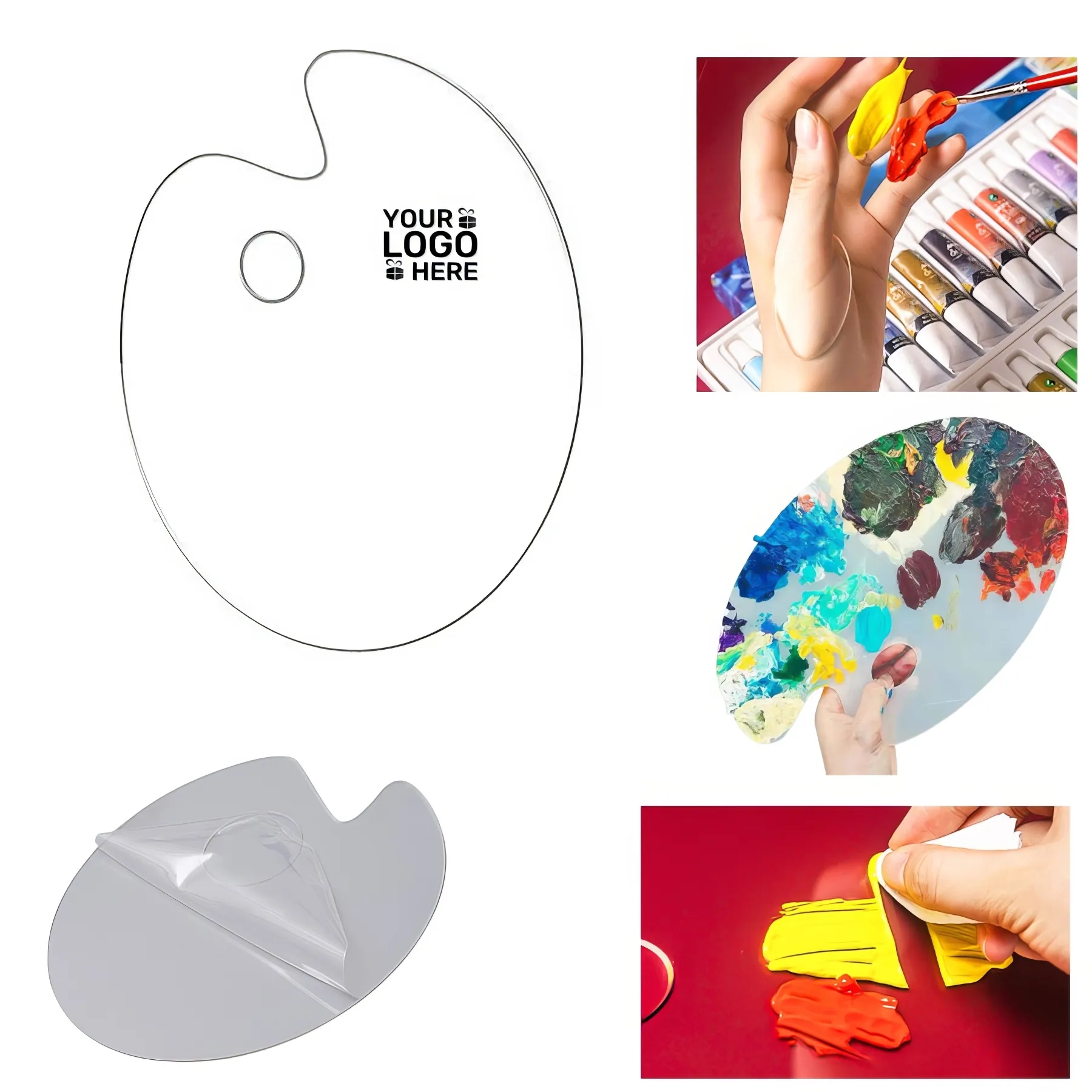 Acrylic Paint Tray 12 x 15 inches Oval Pallet 2