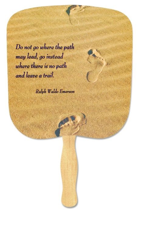 Trails In The Sand Stock Religious & Inspirational Fan
