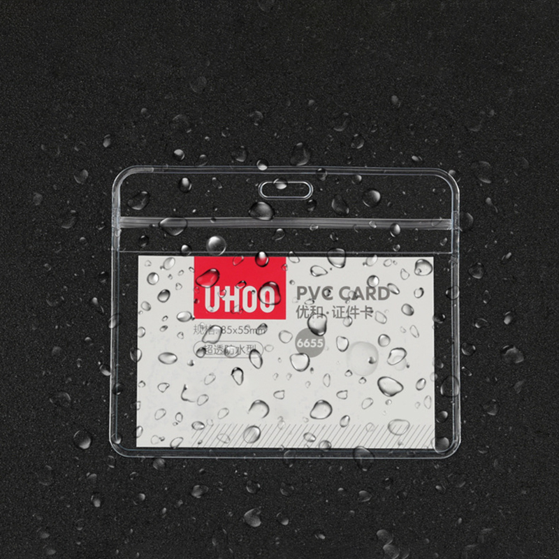 Waterproof Transparent ID Card Badge Holder with Telescopic Lanyard 7