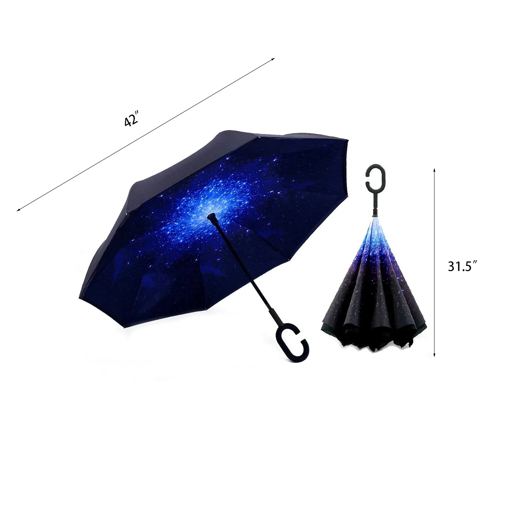 C-Shaped Hand-Free Reverse Umbrella MOQ 100 PCS 3
