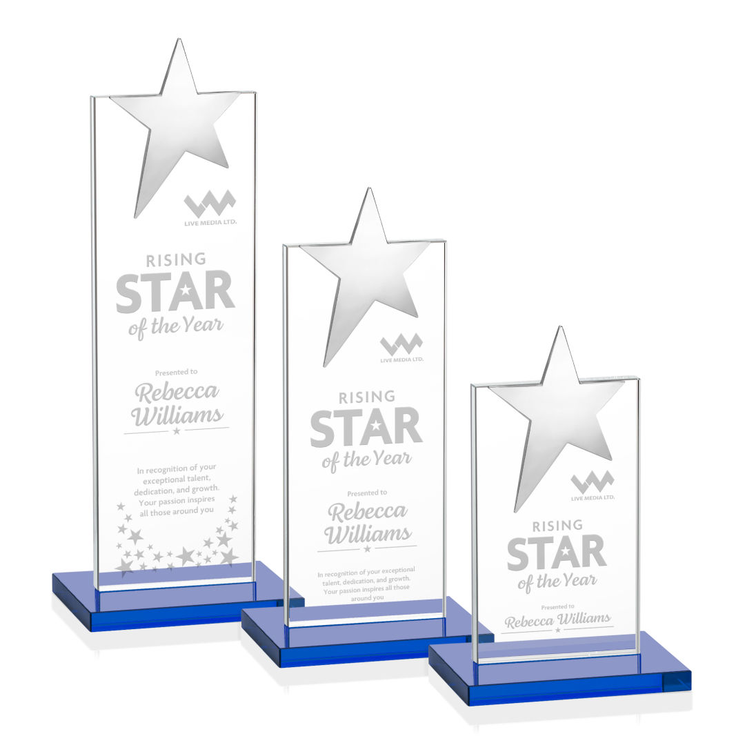 Bryanston Chrome Star Award - Sky Blue