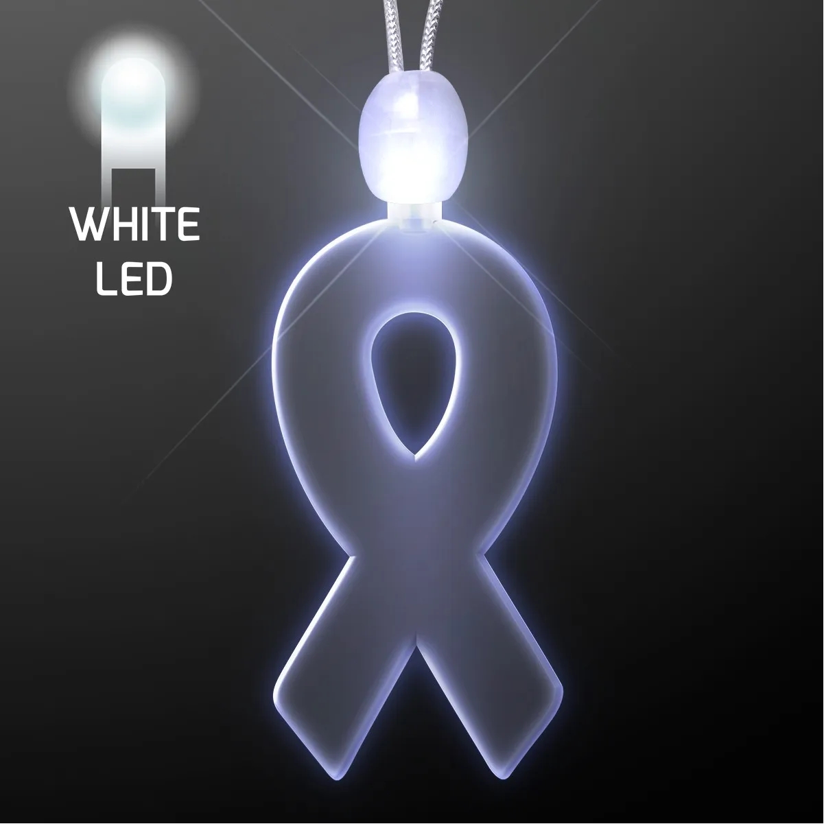 Light-up acrylic ribbon LED necklace 4