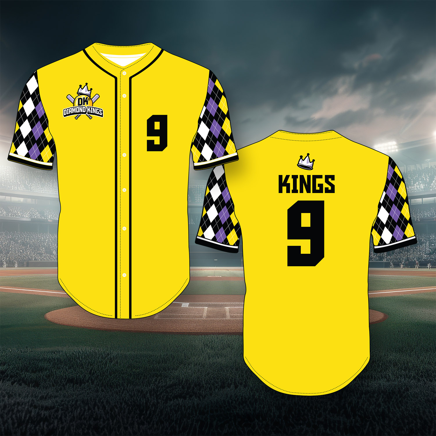 EPICOLOR Button Down Baseball Jersey 3