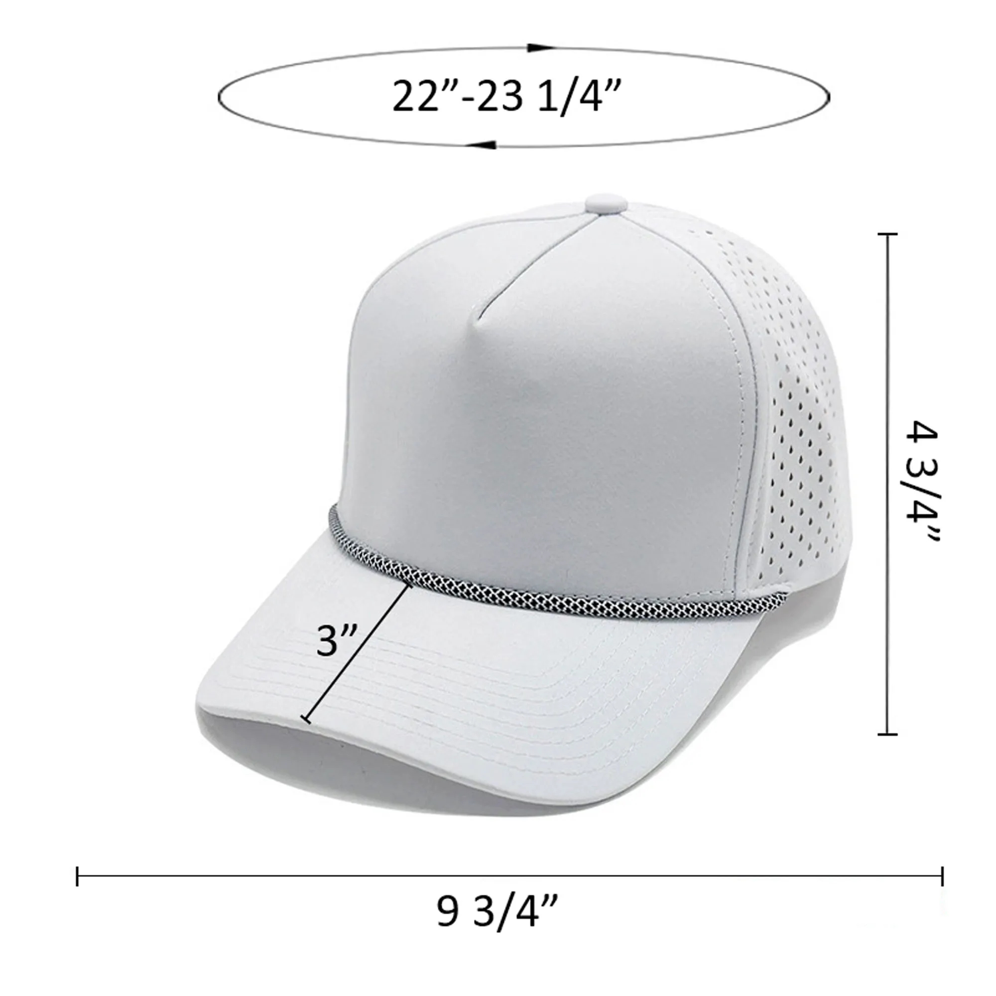 5 Panel Quick Dry Waterproof Baseball Cap With Cord 3