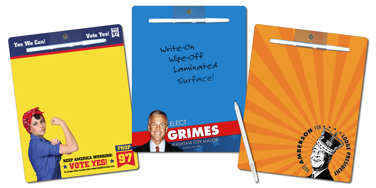Political Memo Board - 8.5x11 Laminated - 14 pt. 3