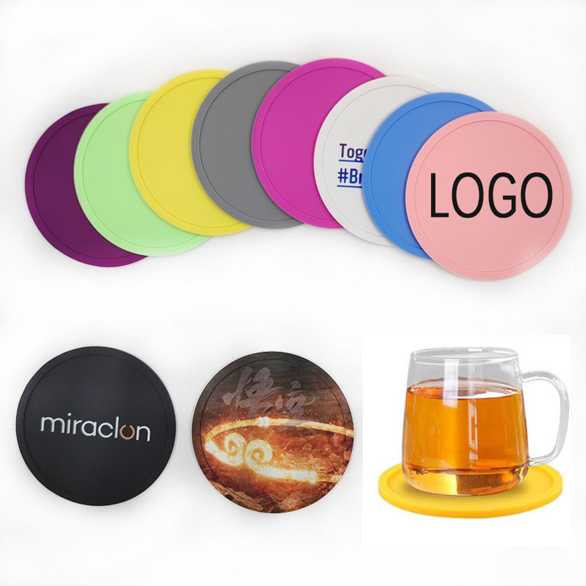 Round Silicone Coasters 2