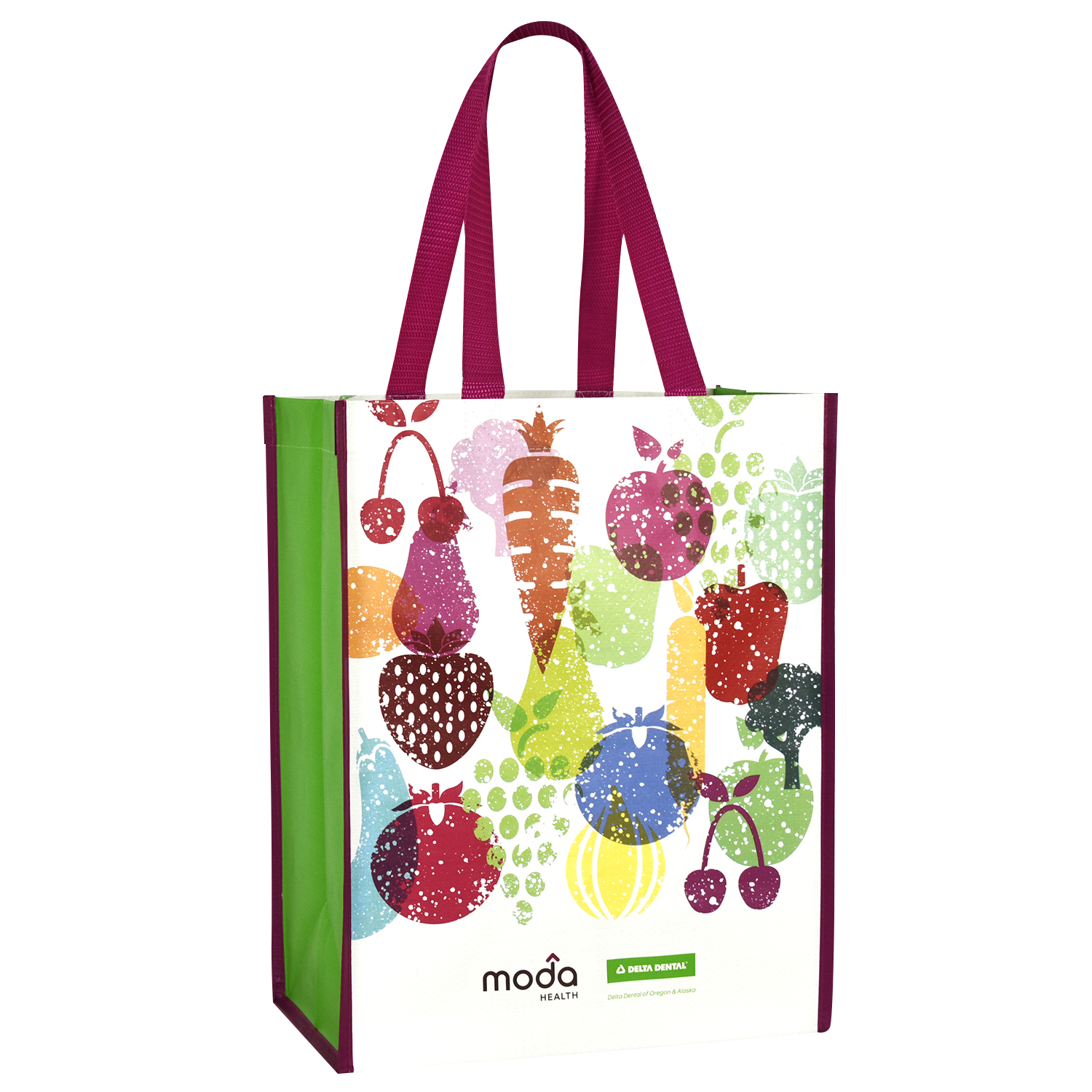 Custom Full-Color Laminated Woven Promotional Tote Bag 12"x15"x7" 1
