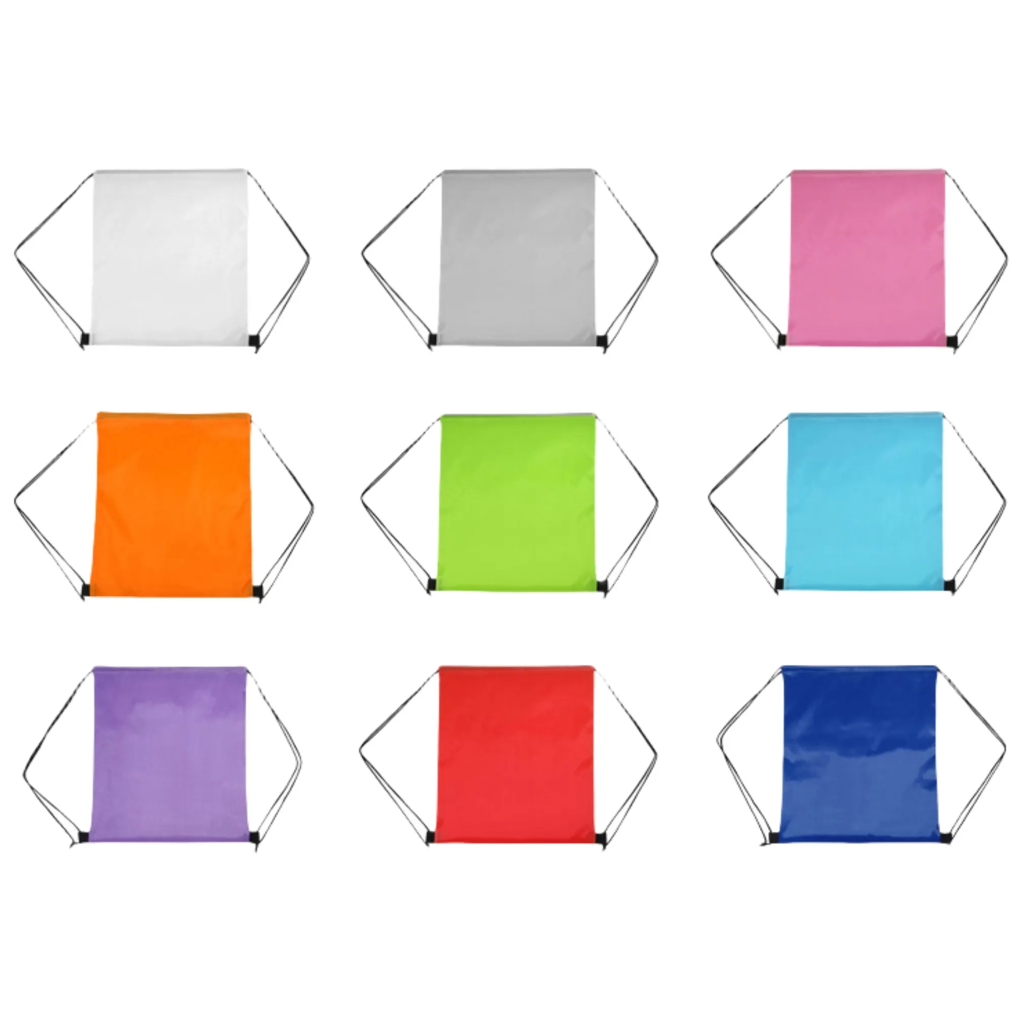 Colorful Polyester Sports Drawstring Backpacks 2