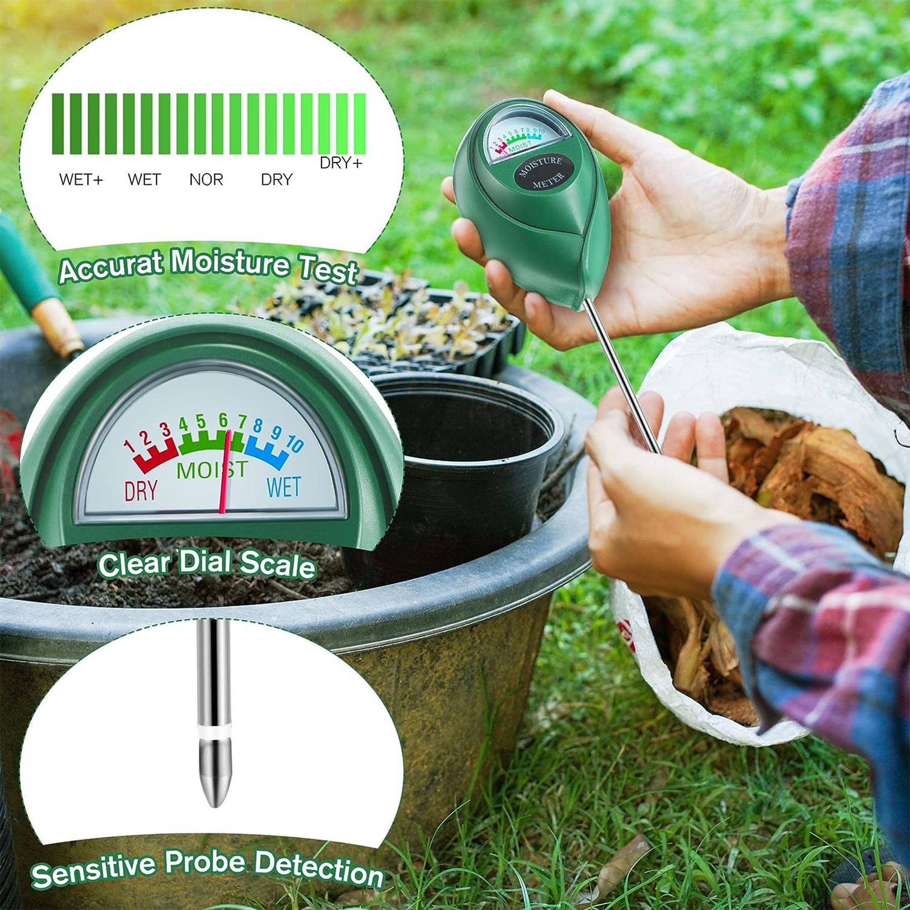 Plastic Soil Hygrometer 3