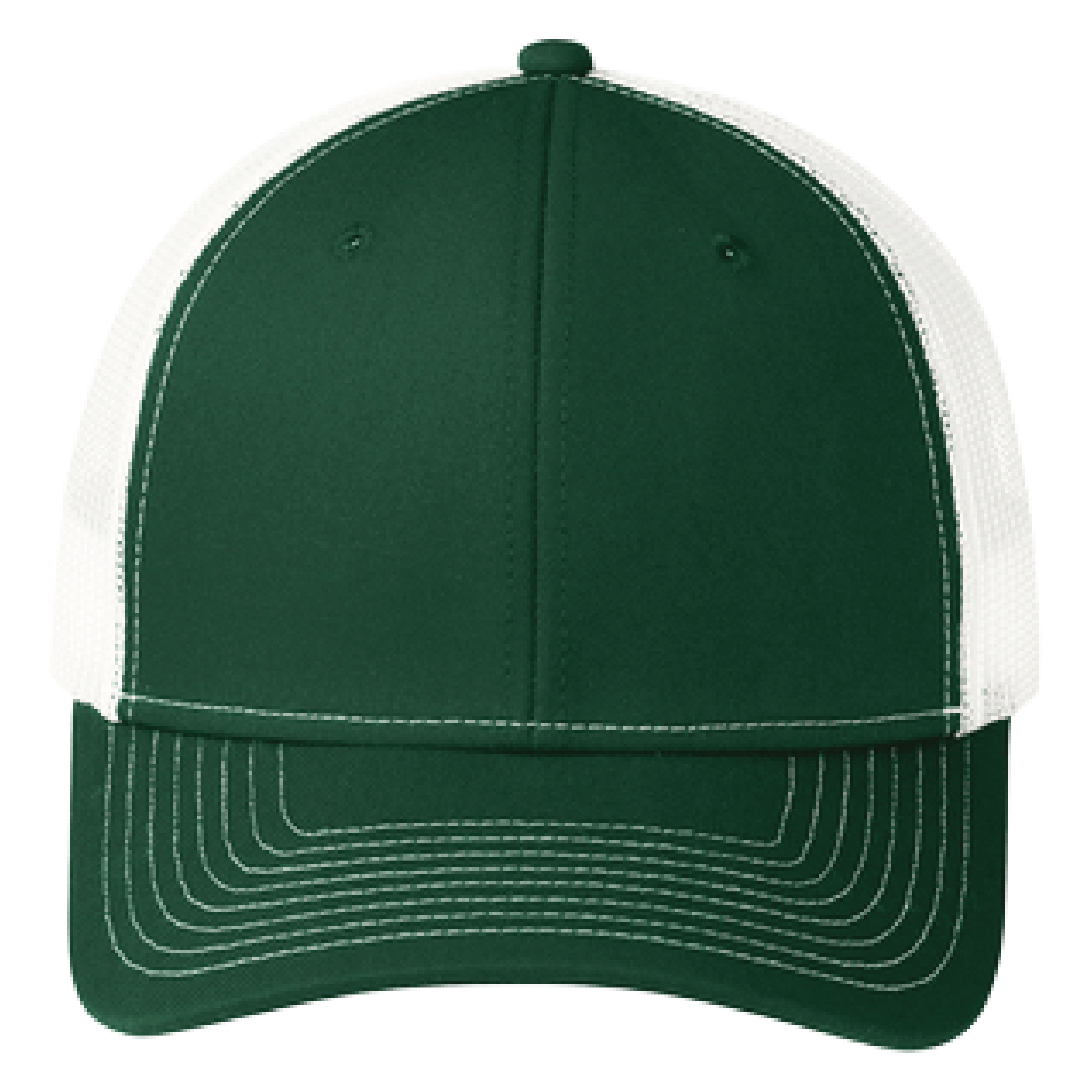 Port Authority C402 6-Panel Snapback Trucker Hat w/Leatherette Adhesive Patches or Embroidery 116