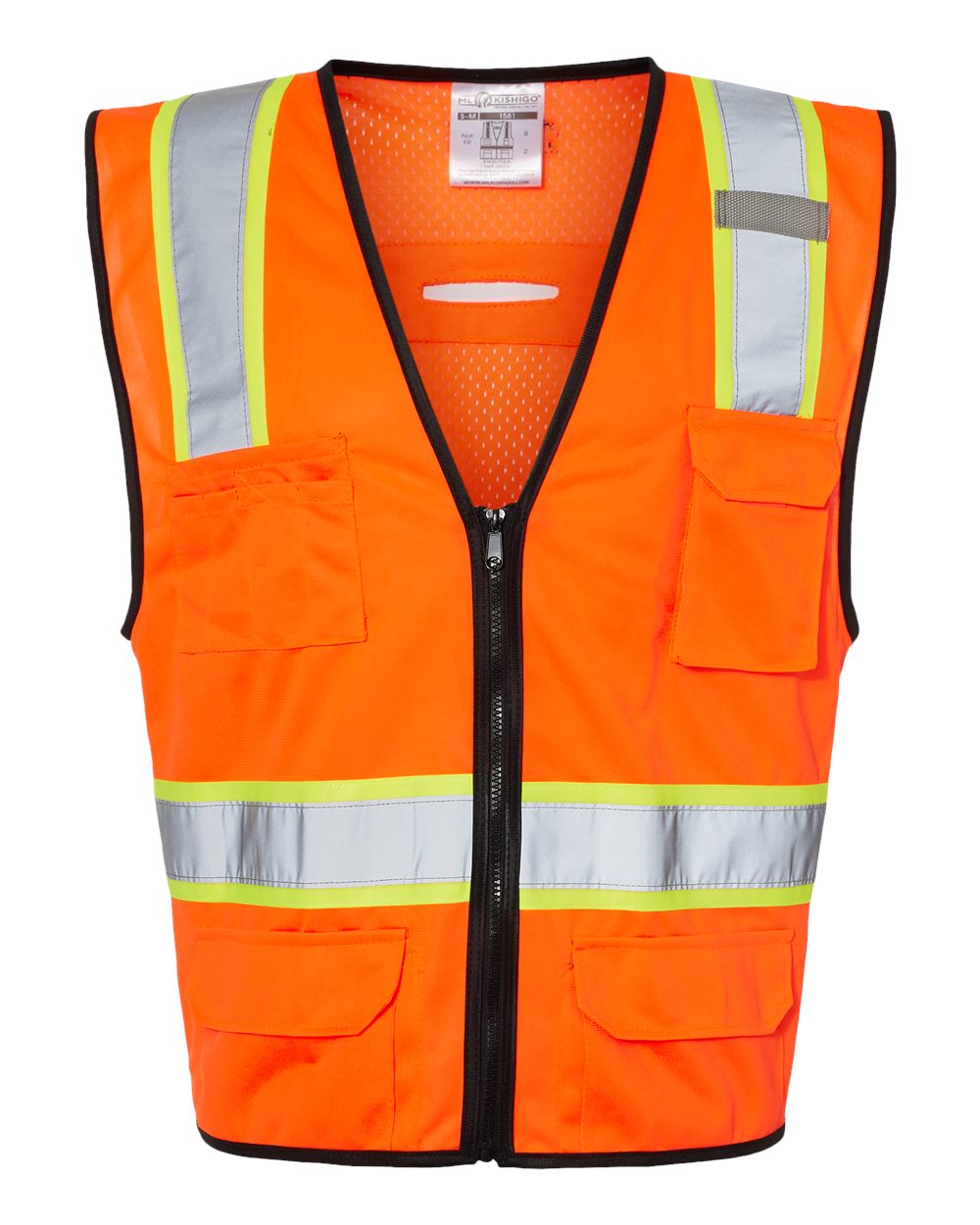 Unisex 6 Pocket Contrast Class 2 Vest - 1580-1581 10