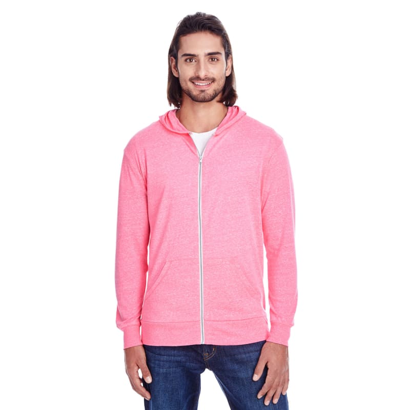Threadfast Apparel Unisex Triblend Full-Zip Light Hoodie 7