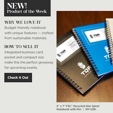 FSC® Recycled 5" x 7" Star Spiral Notebook with Pe 21