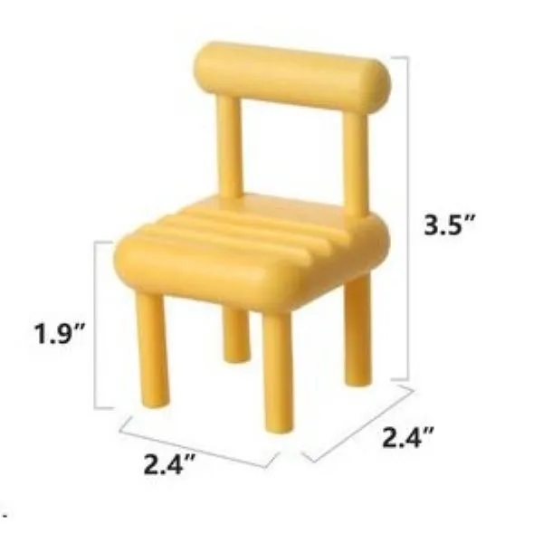 2 1/3" Creative Desk Ornament/Chair Shape Mobile Phone Stand 2