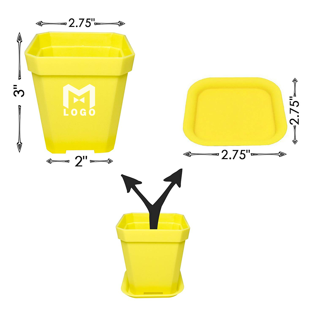 Mini Plastic Plant Pot 2