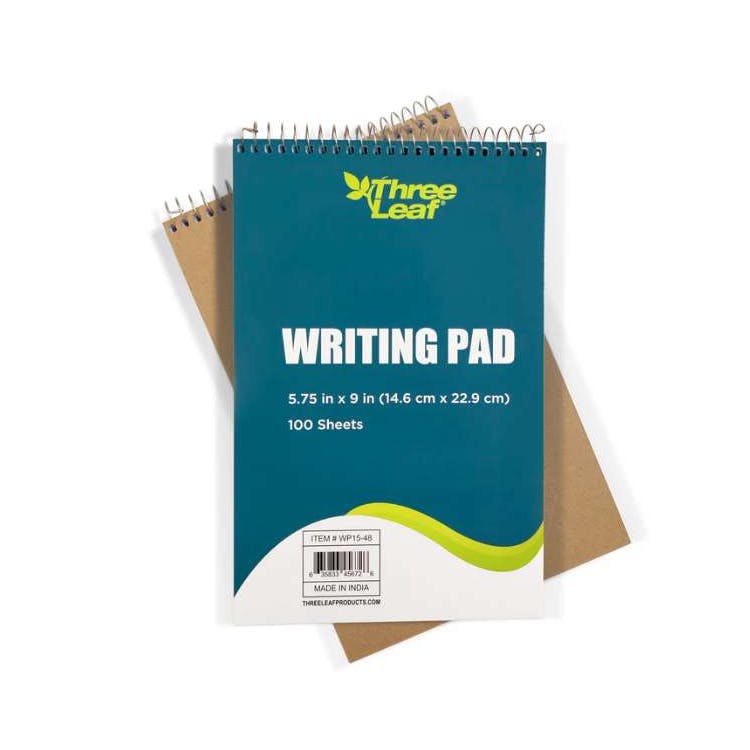 Three Leaf Ruled Writing Pad 5.75 x 9 1
