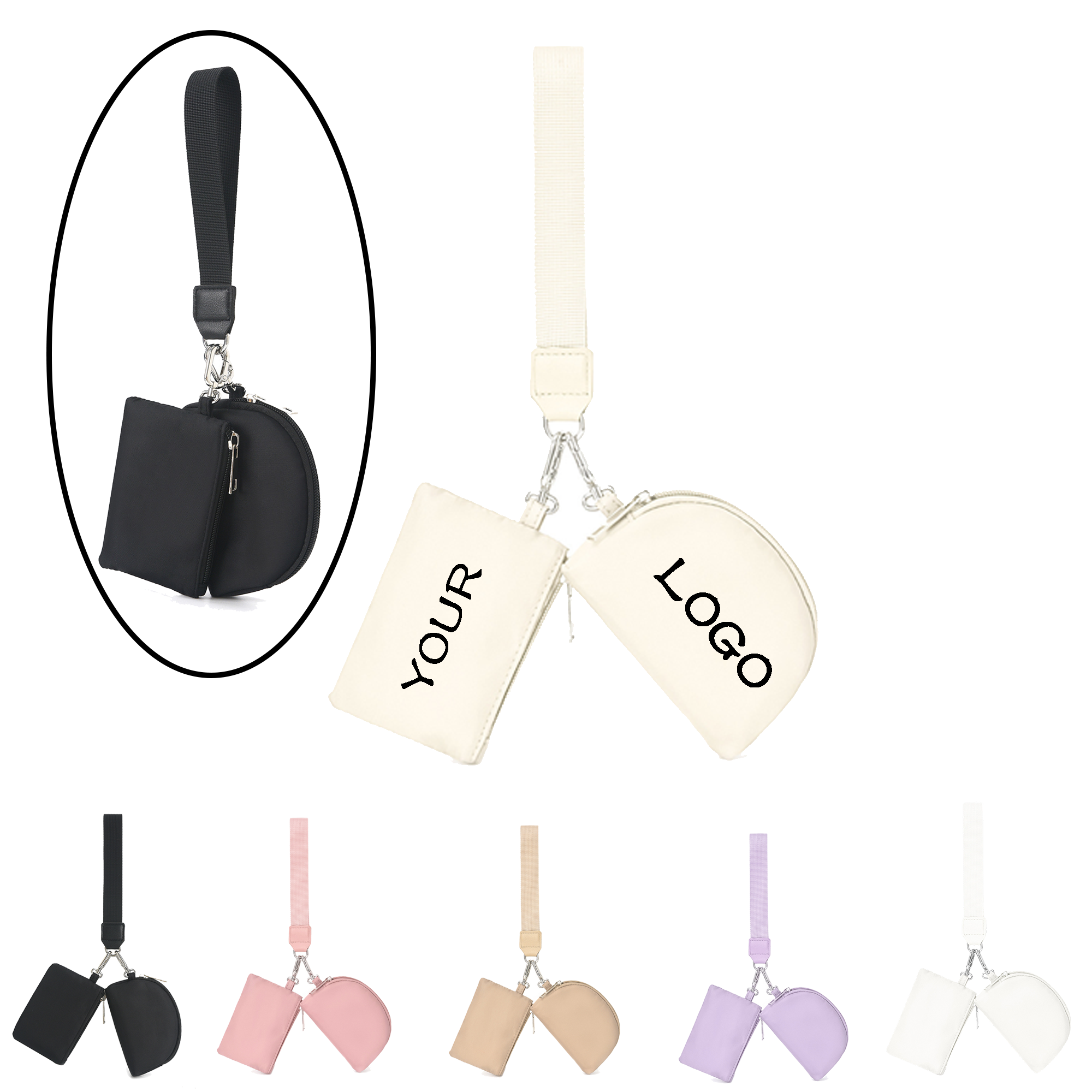 MOQ 20 PCS Dual Pocket Wrist Wallet 3