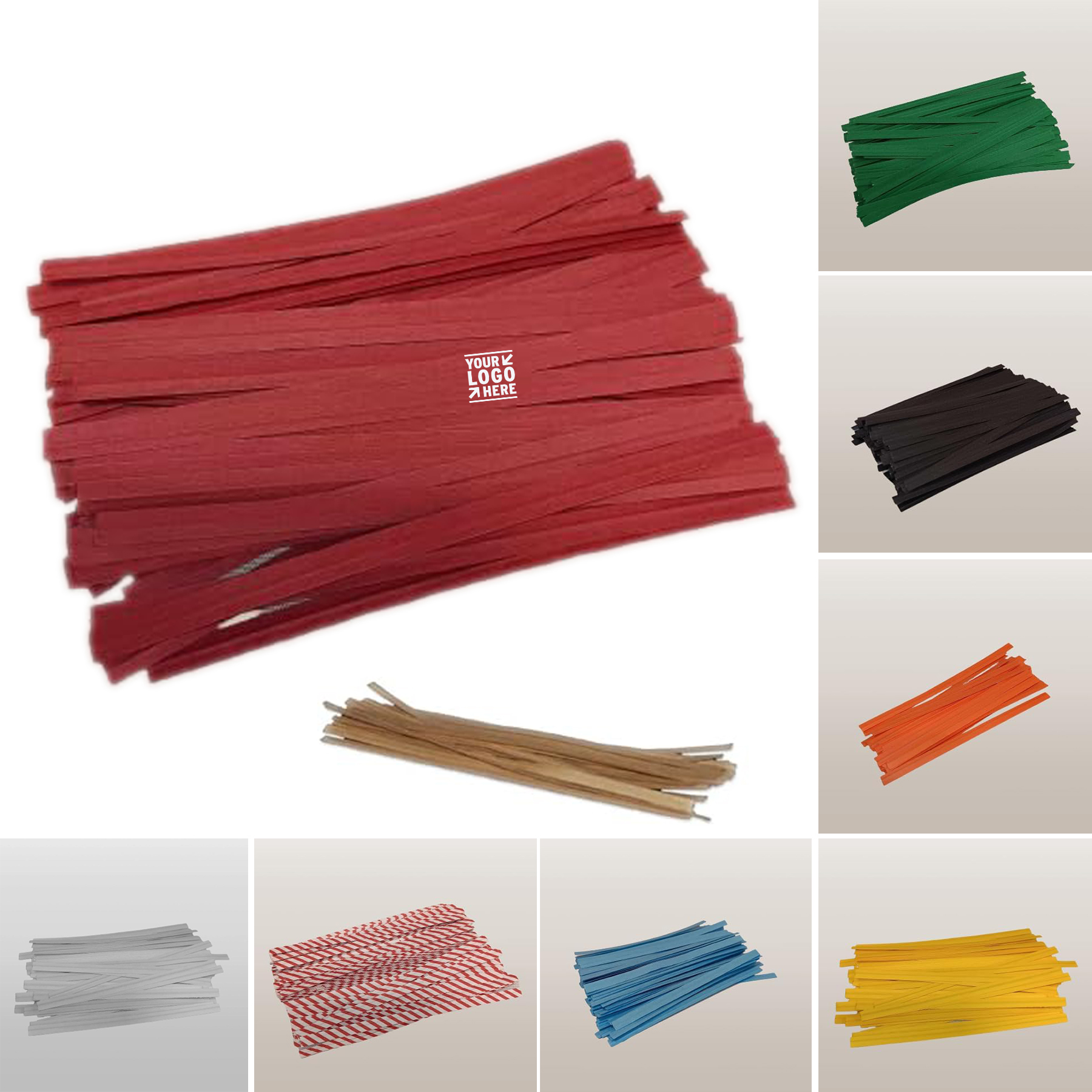 4000pcs Bulk 4" Laminated Paper Twist Ties With Dispenser Box 2