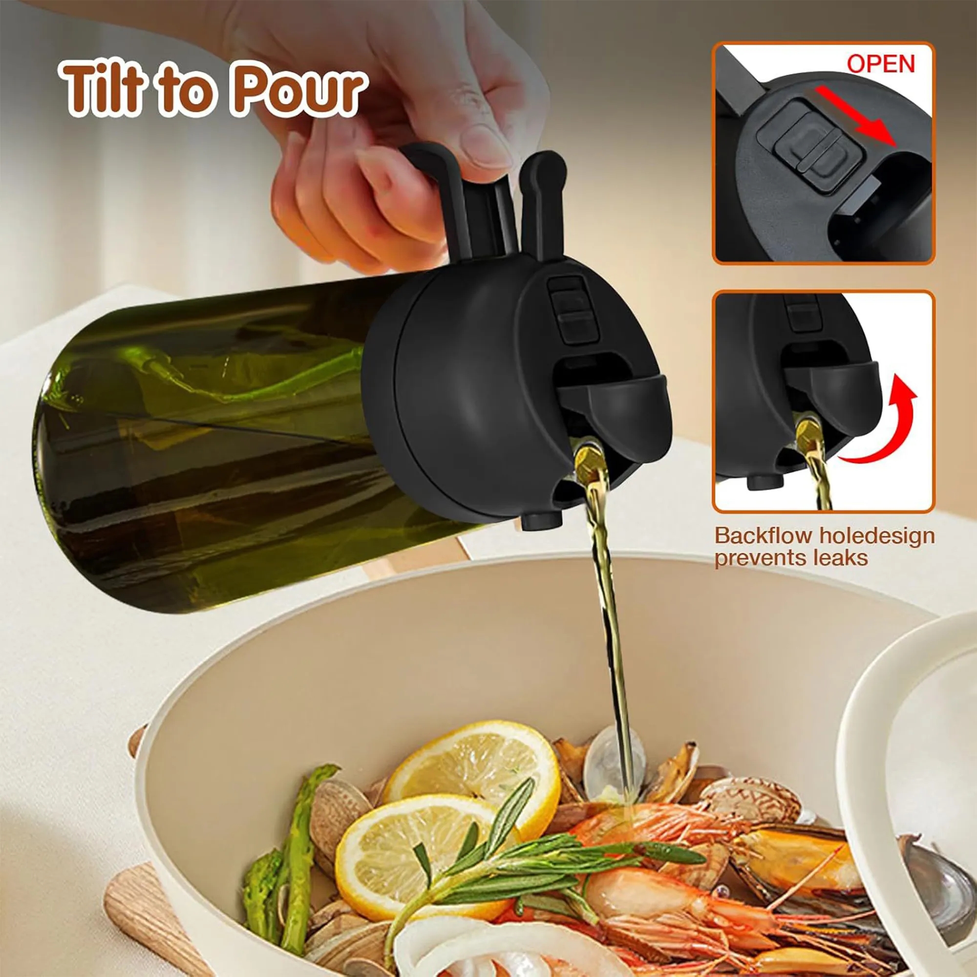 Dual-Function Oil Sprayer And Bottle 3