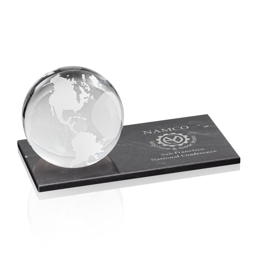 Globe Award on Rectangle Marble Base 13