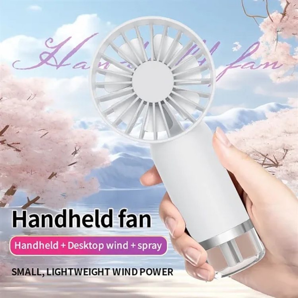 Handheld Misting Fan with USB Rechargeable Battery 3