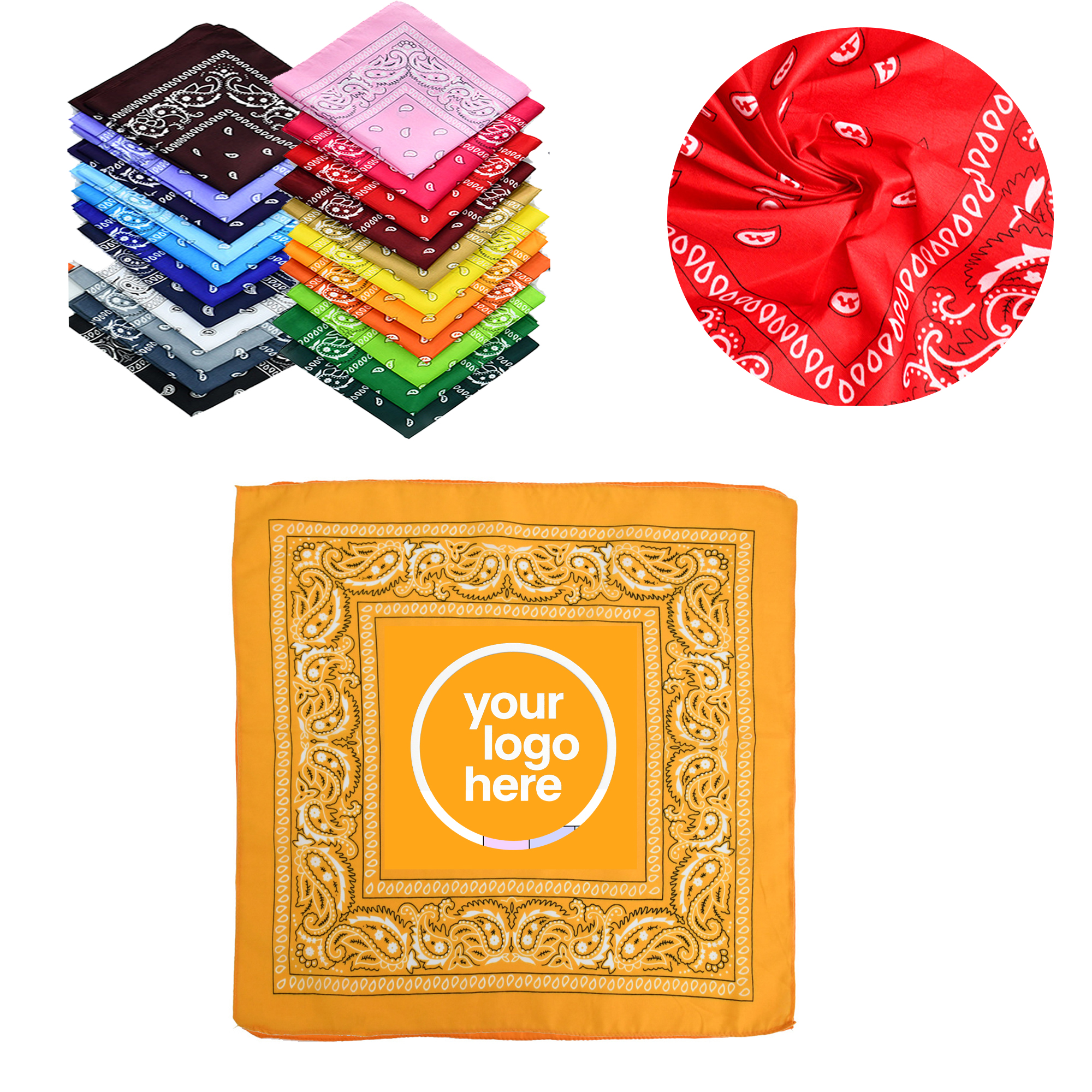 MOQ:50pcs Printed Polyester Scarf 1