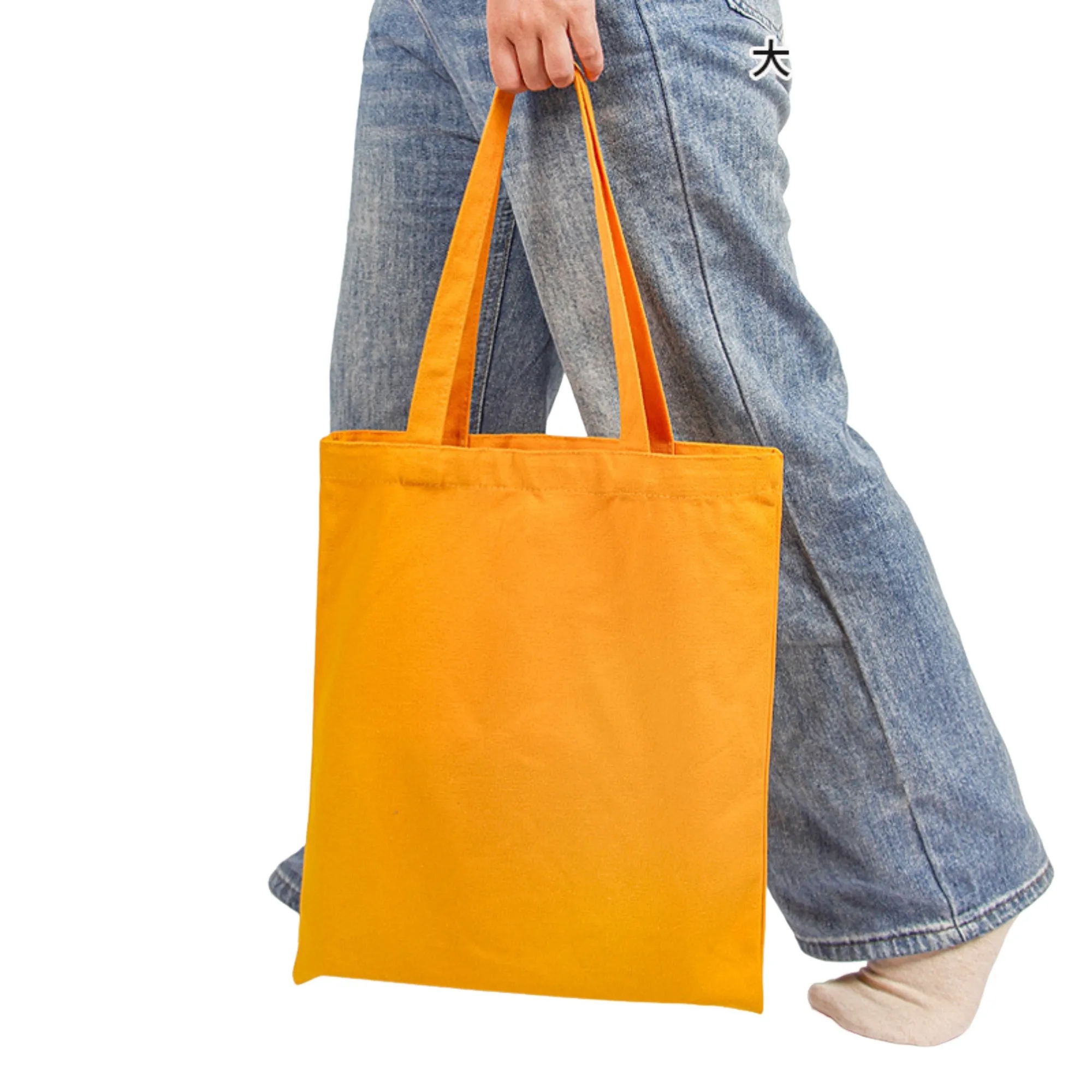 Pure Cotton Colored Hand-Held Canvas Bag 7