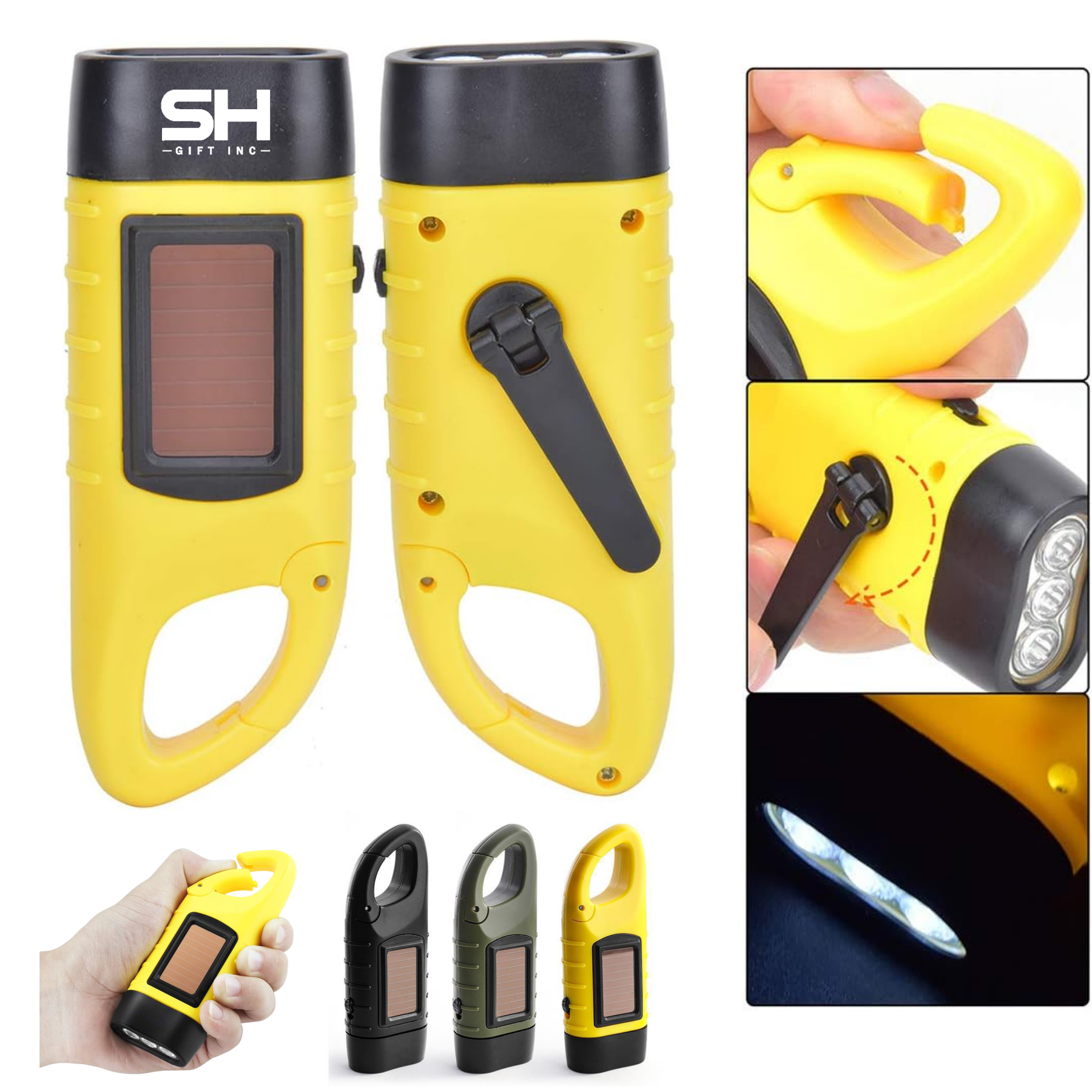 Solar Hand Crank Flashlight 2