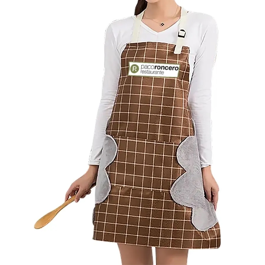 Striped Plaid Hand Wiping Apron 3