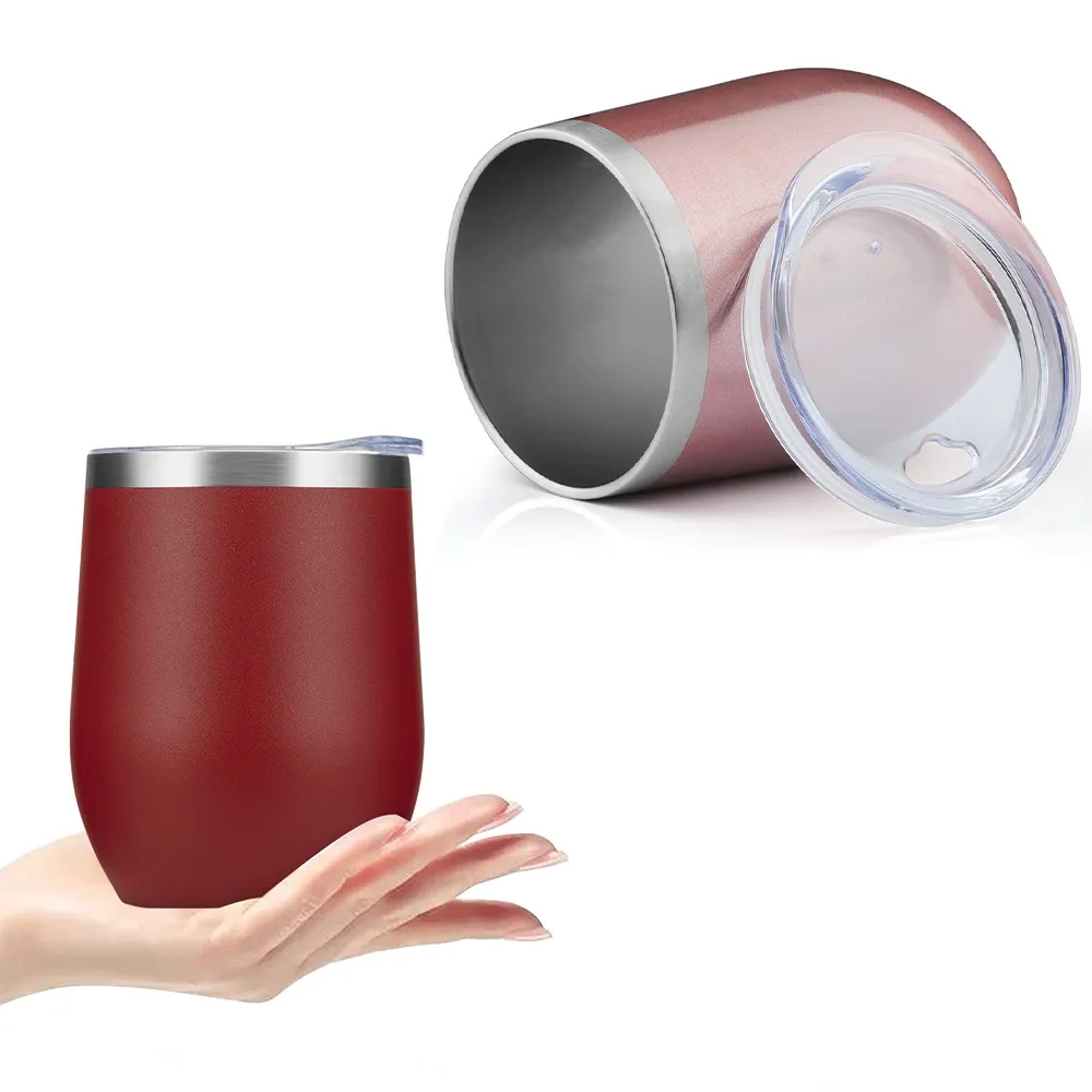 Stainless Steel Wine Tumbler with Lid Insulated Travel Mug 1