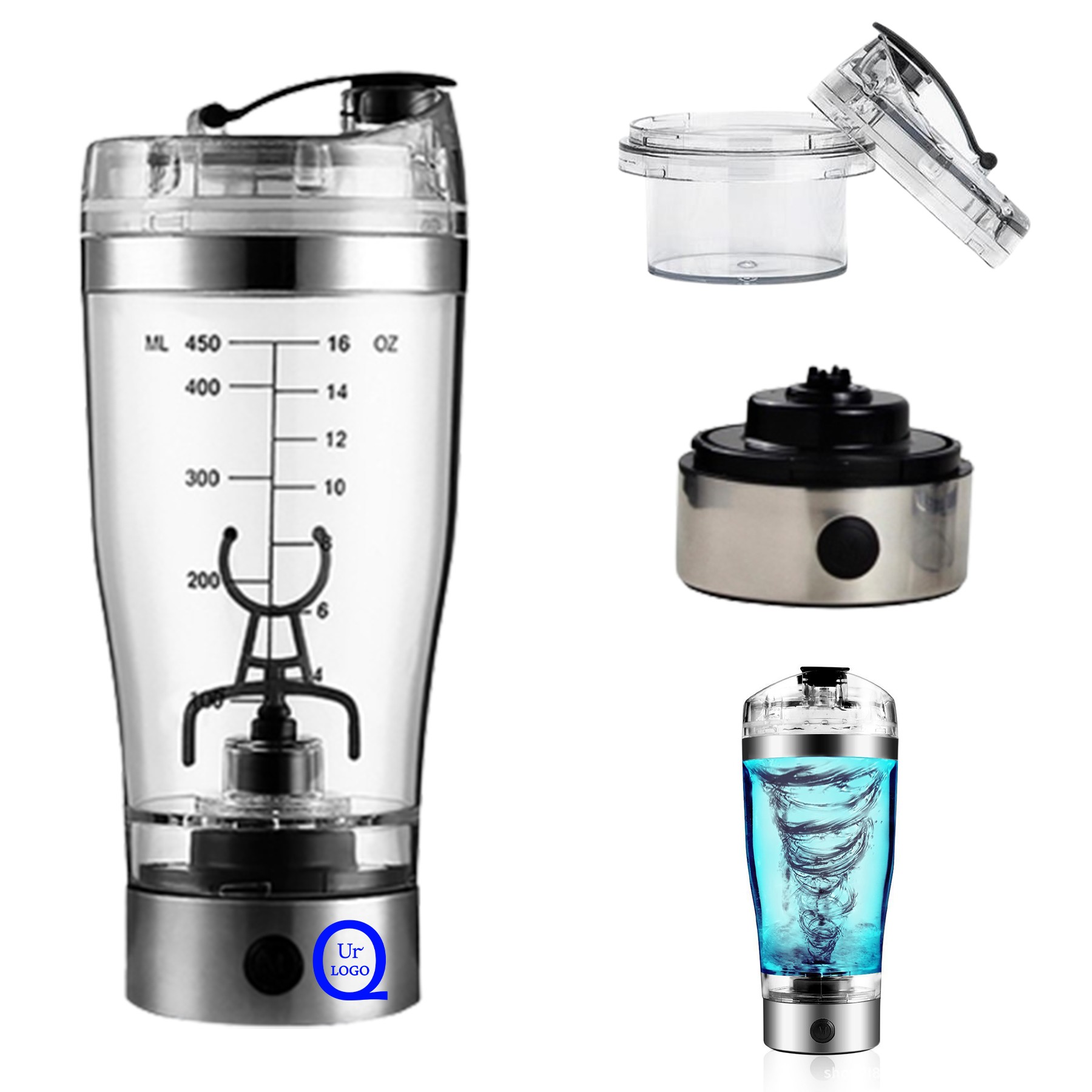 450Ml/15.2 Oz. Electric Protein Shaker Bottle