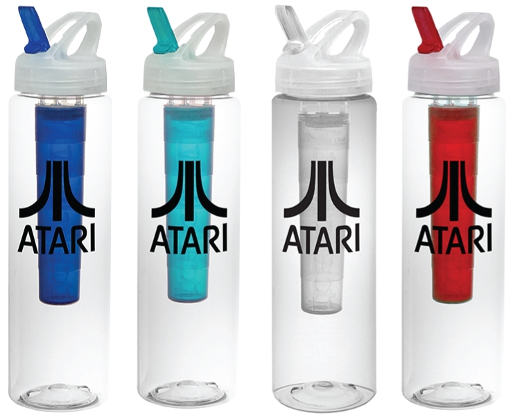 32 oz PET Sports Water Bottle with Ice Chill'r and Flip Top Lid 6