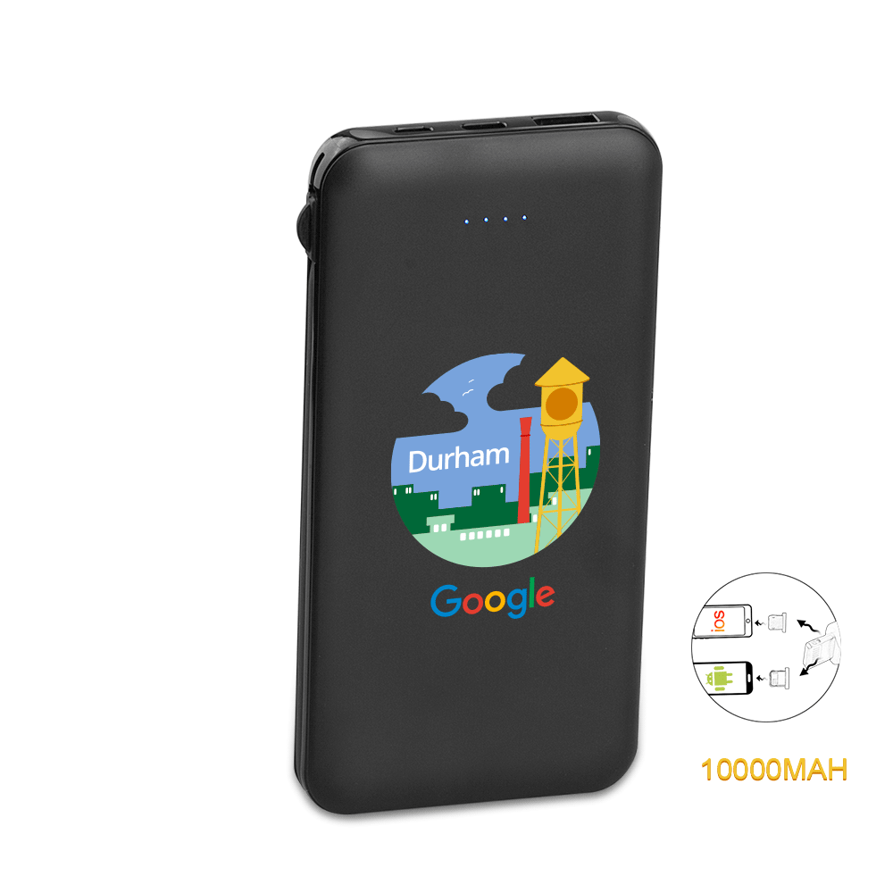 Dion 10000mAh Power Bank with Built-in Cable