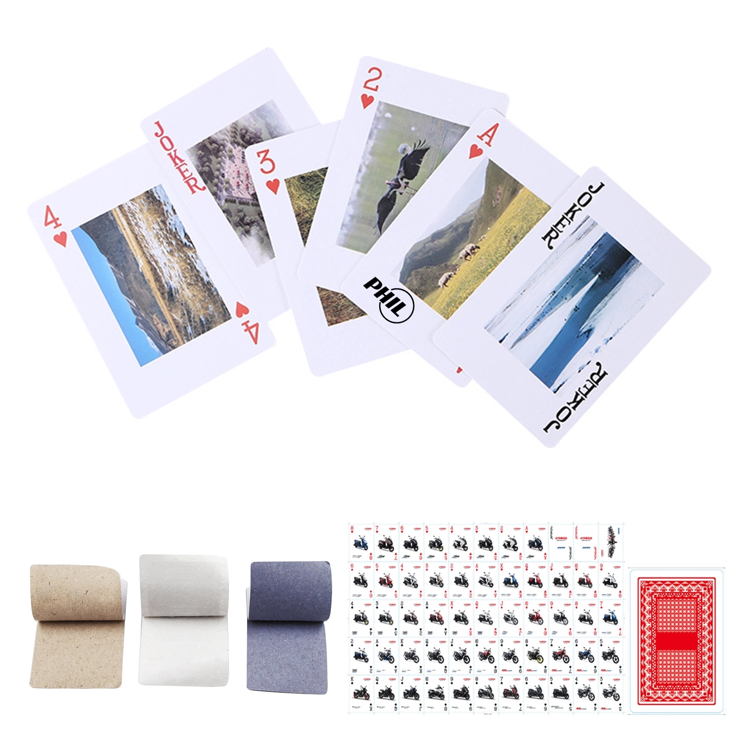 Full Color Custom Back Poker Size Playing Cards 2