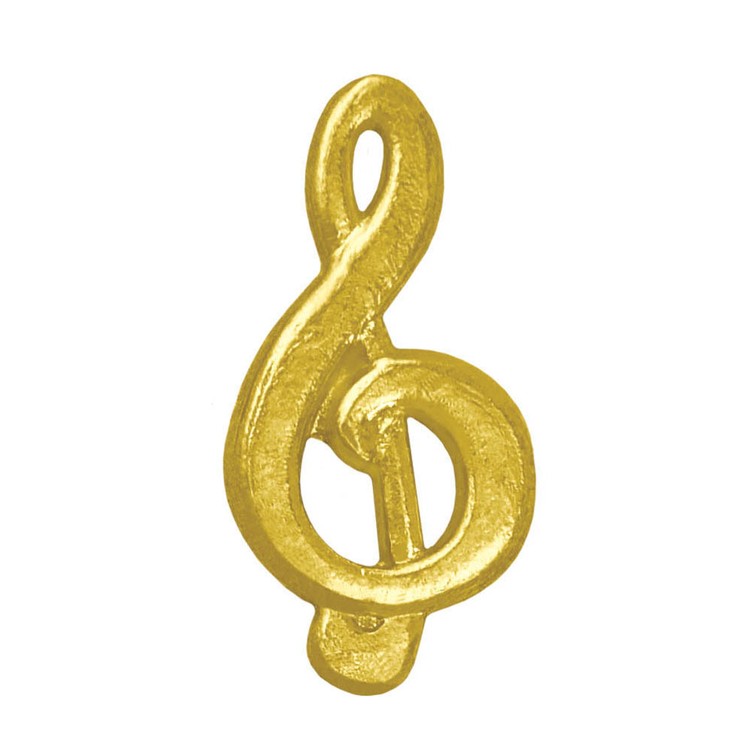 Music Symbol Bright Gold Chenille Lapel Pin 3