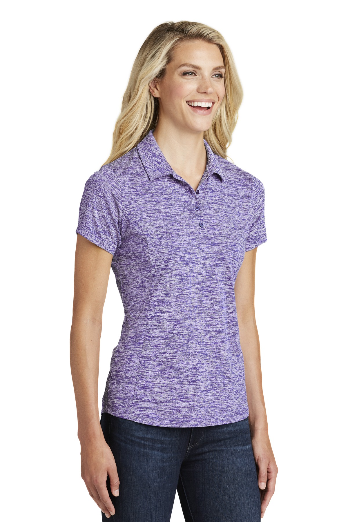 Sport-Tek Women's PosiCharge Electric Heather Polo. LST590 11
