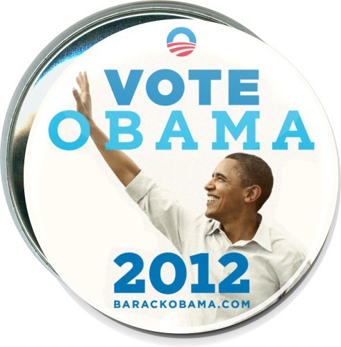 Vote Obama 2012 Political Button 1