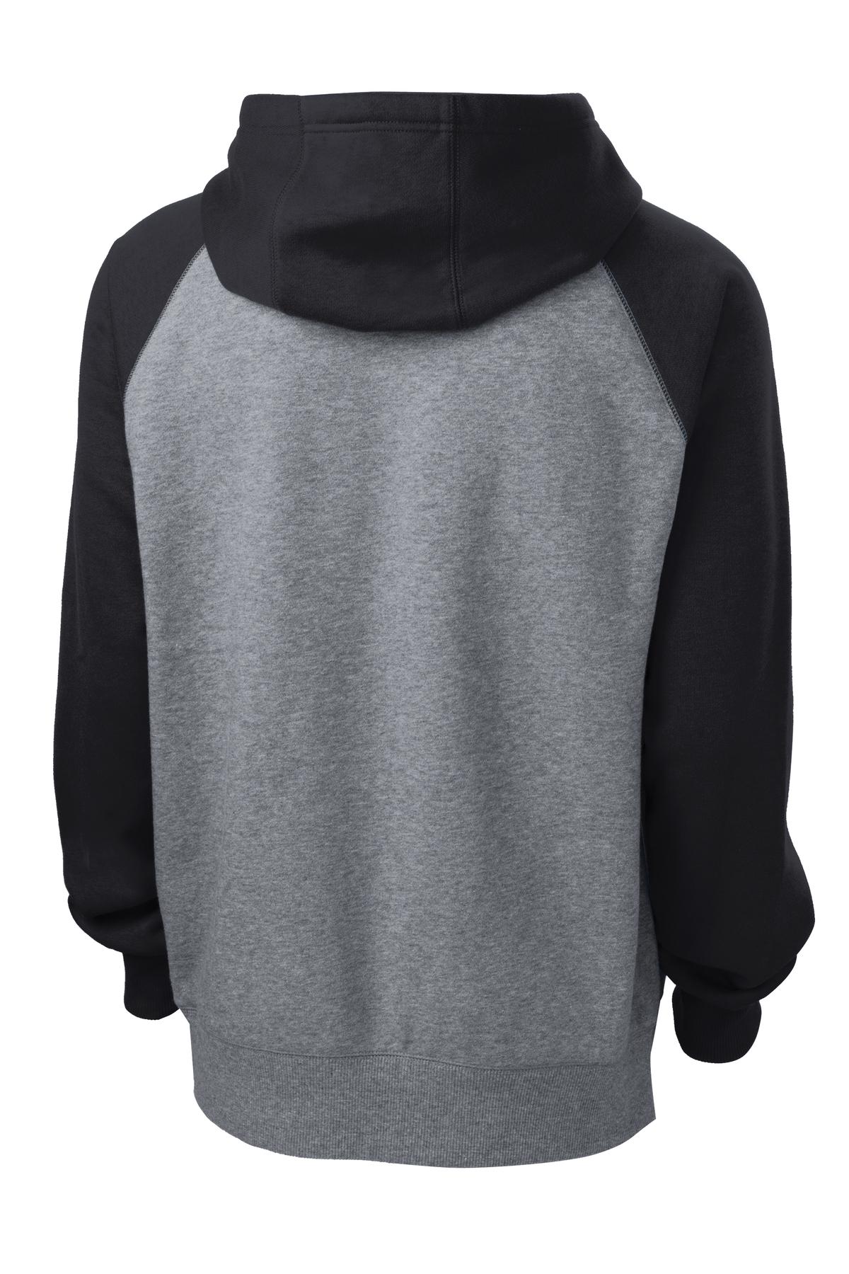 Raglan Colorblock Pullover Hooded Sweatshirt