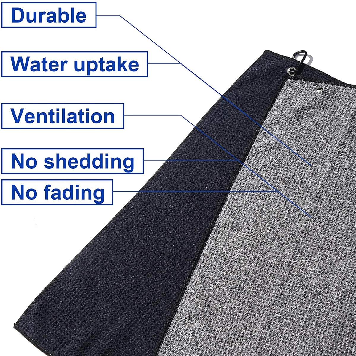 Golf Towel With Carabiner Clip 3